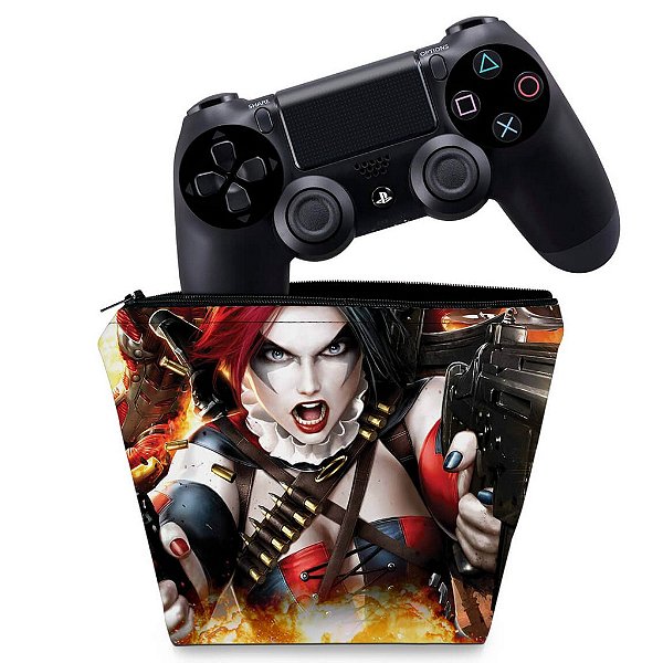 Capa PS4 Controle Case - Harley Quinn - Arlequina #B