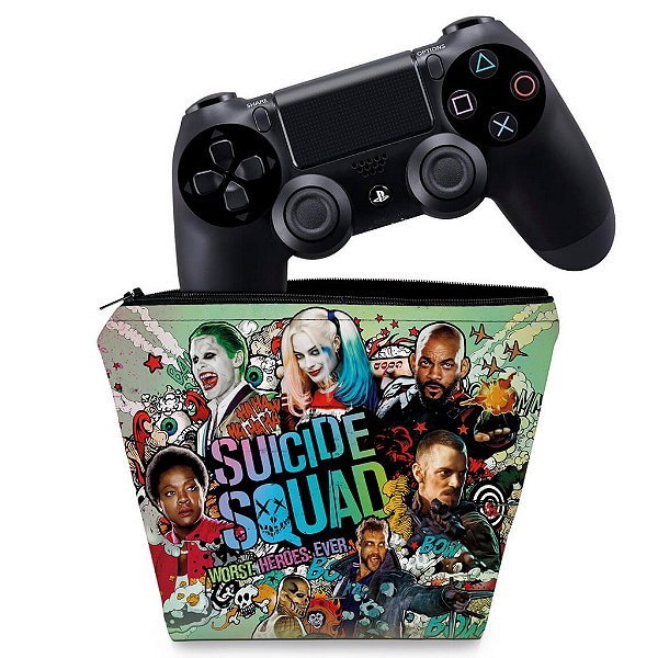 Capa PS4 Controle Case - Esquadrão Suicida #B