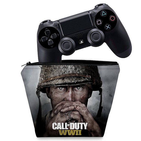 Capa PS4 Controle Case - Call Of Duty Ww2