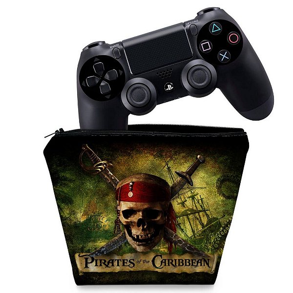 Capa PS4 Controle Case - Piratas Do Caribe