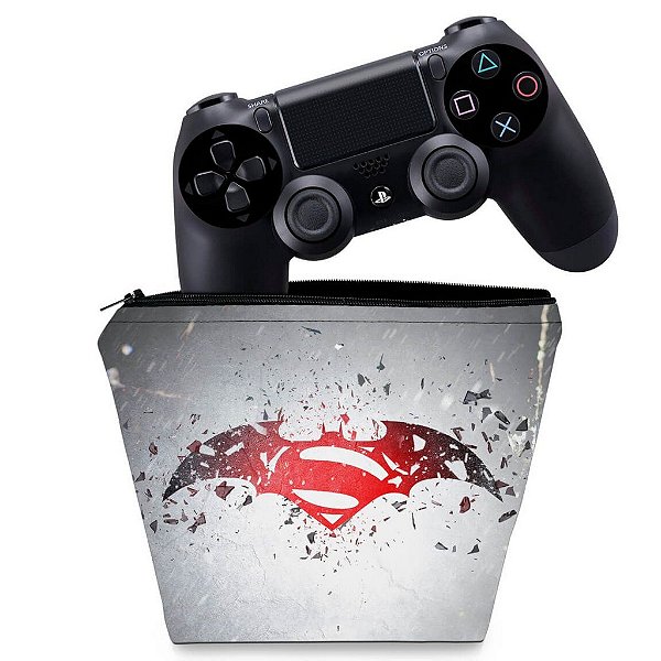 Capa PS4 Controle Case - Batman Vs Superman Logo