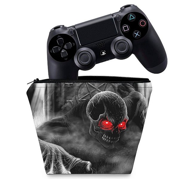 Capa PS4 Controle Case - Caveira Skull