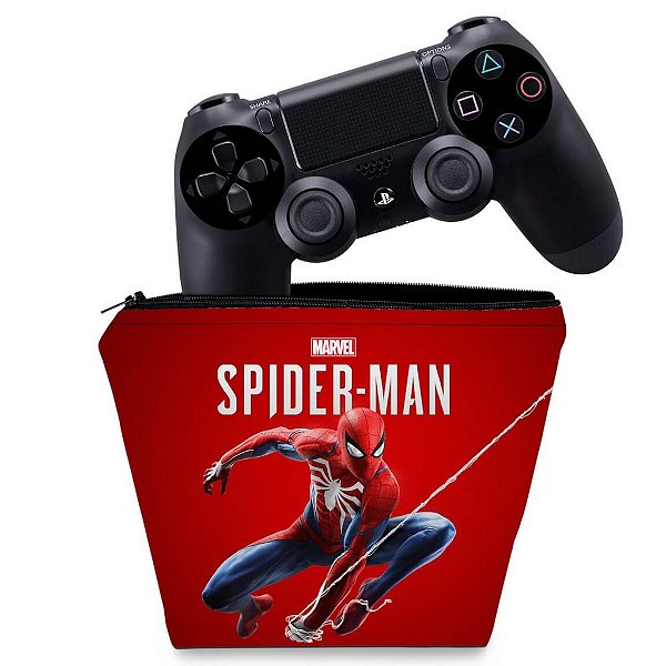 Capa PS4 Controle Case - Homem Aranha Spider-Man