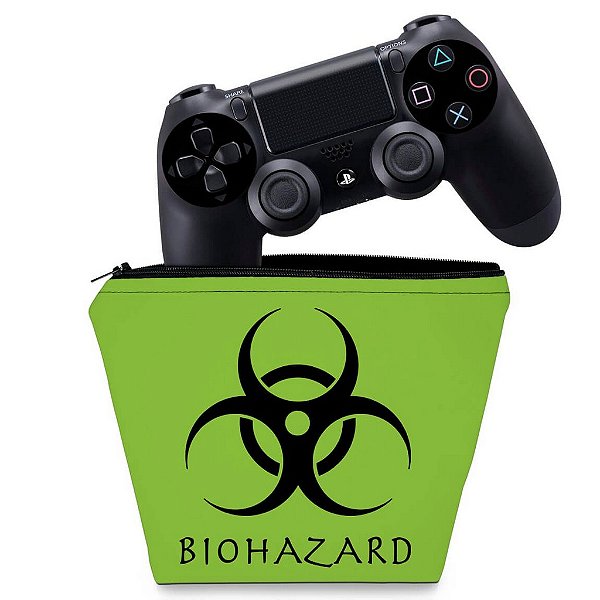 Capa PS4 Controle Case - Biohazard Radioativo