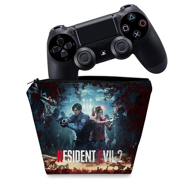 Capa PS4 Controle Case - Resident Evil 2 Remake