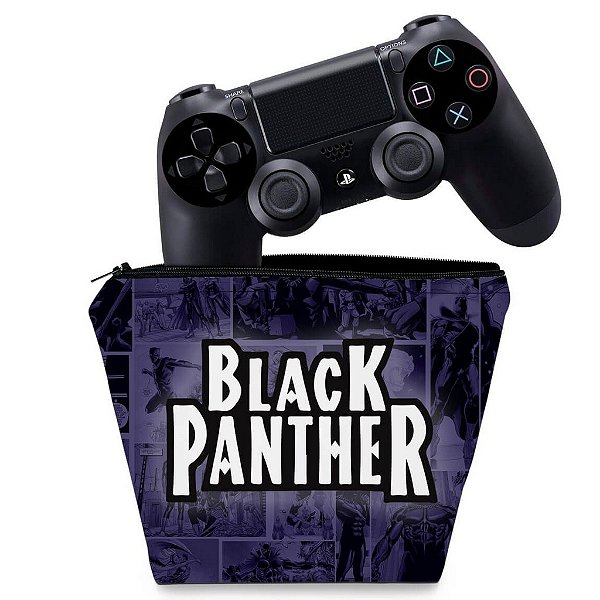 Capa PS4 Controle Case - Pantera Negra Comics