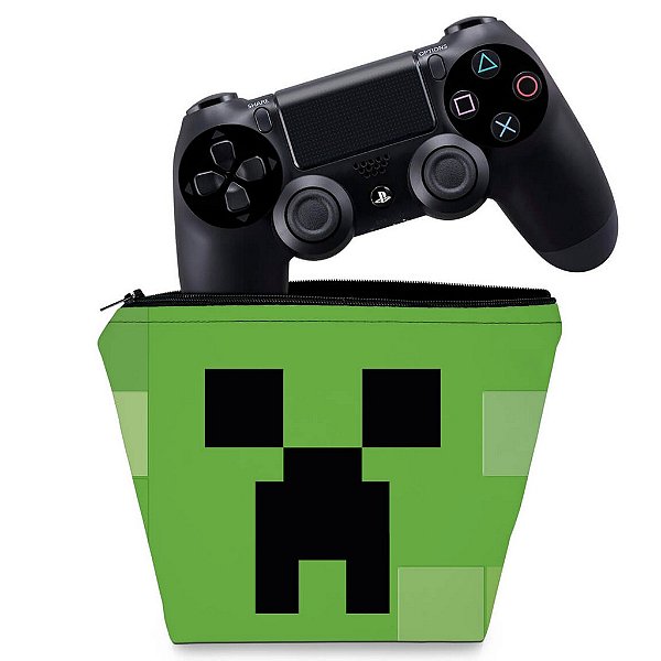 Capa PS4 Controle Case - Creeper Minecraft
