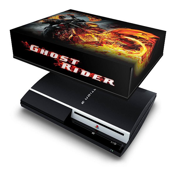 PS3 Fat Capa Anti Poeira - Ghost Rider Motoqueiro #a