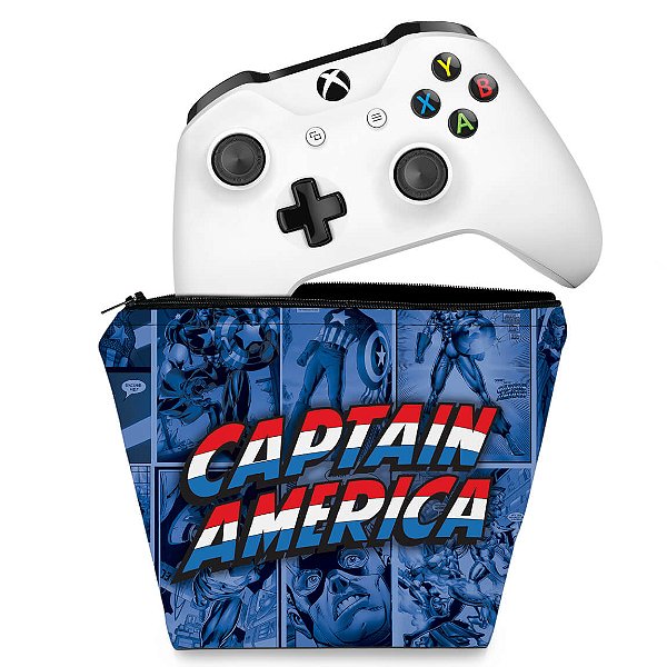 Capa Xbox One Controle Case - Capitão América Comics