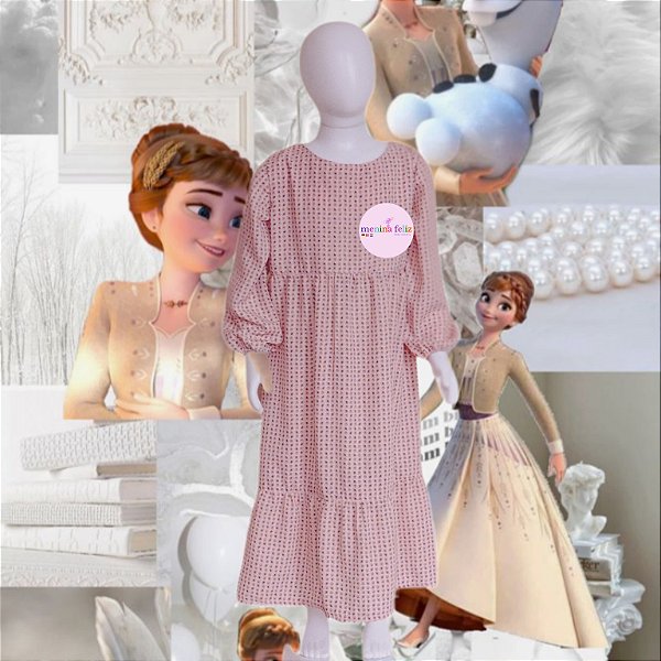 VESTIDO INFANTIL BOHO CHIC /MODELO CAÇA A BORBOLETA (V01/4E6A)