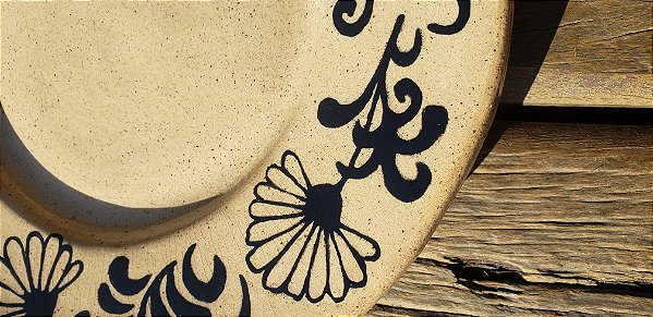 Prato Decorativo e ou Utilitário Risoto Floral Papiro