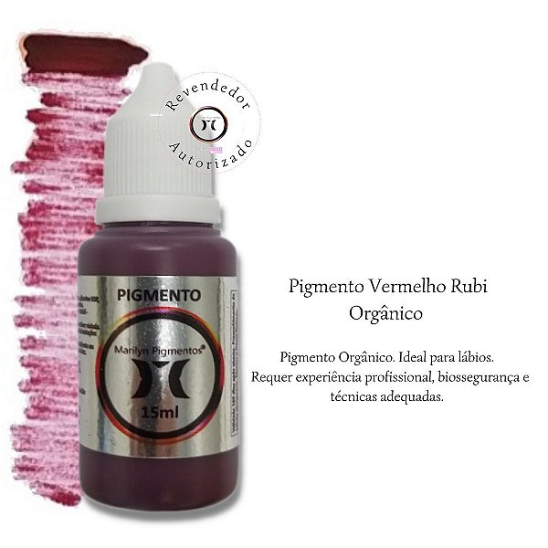 Pigmento Marilyn 15ml para Micropigmentação Vermelho Rubi