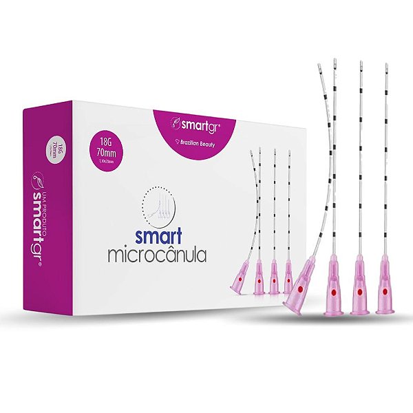 Smart Micro Cânula Sc18g/70mm Cx Com 10un Smart Gr C/ Anvisa