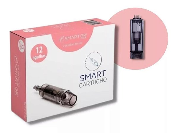 Cartucho Smart Derma Pen Preto Kit Com 10 Unidades Smart Gr - 12 agulhas