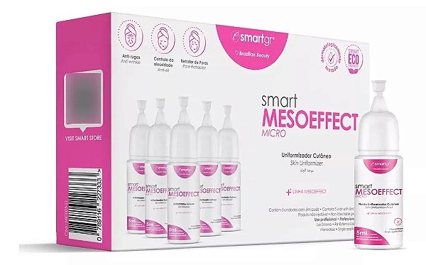 Kit 5 Ativos Smart Mesoeffect Uniformizador Cutâneo Smart Gr