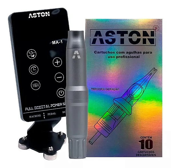 Kit Pen Adapt + Fonte Aston Ma-1 + Cartuchos Aston 3 Geração