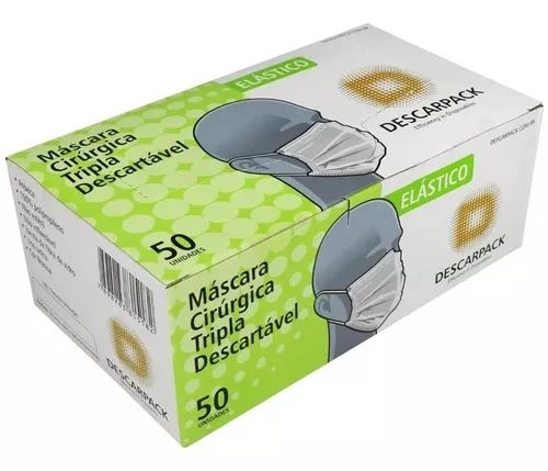 Máscara Cirúrgica Tripla Descartável Promoção Descarpack Epi