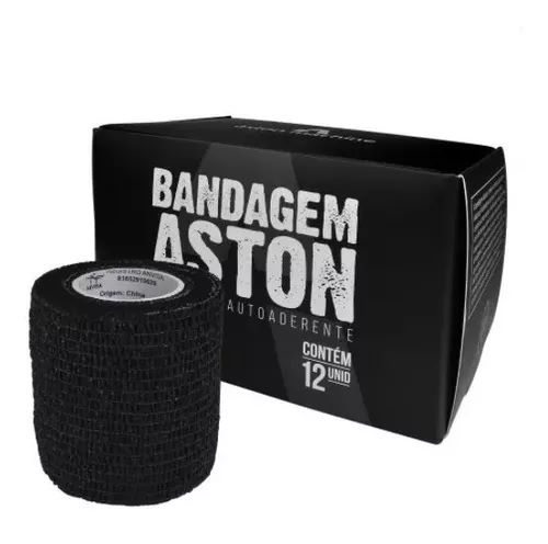 Bandagem 04 Aston 5cm Preto ( Caixa 12 Unidades ) - Preto