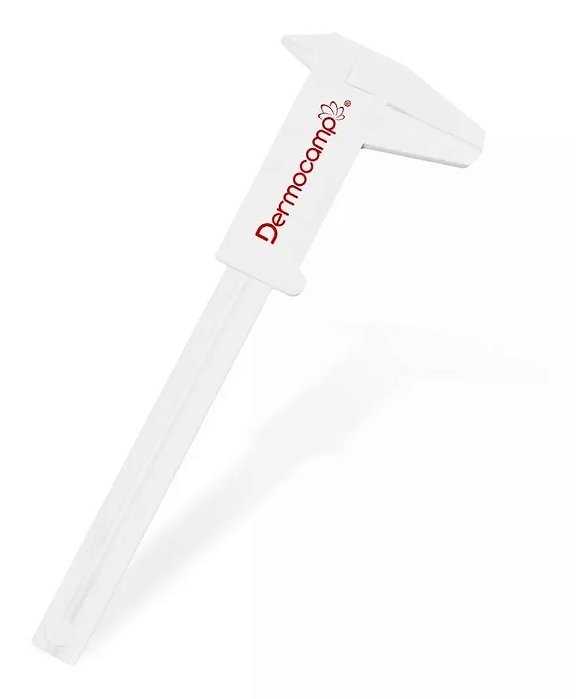 Paquímetro 150mm Plástico - Branco - Dermocamp