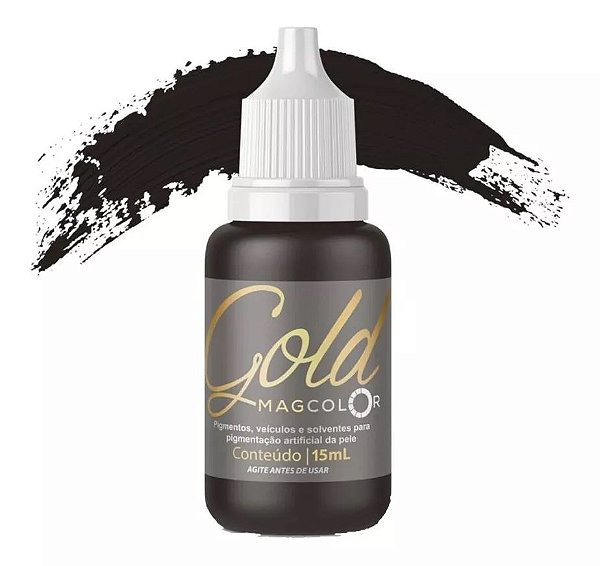 Pigmento Mag Color Gold 15ml - Preto