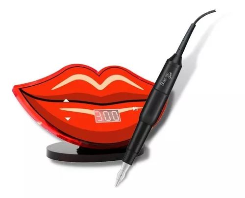 Dermografo Sharp 300 Pro Preto Dermocamp + Controle Kiss