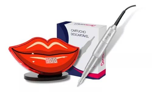 Dermografo Sharp 300 Pro + Controle Kiss + Agulhas Dermocamp
