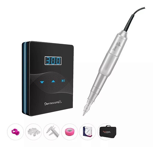Combo Controle Slim Prata + Sharp 300 Pro Dermocamp Preto/Prata