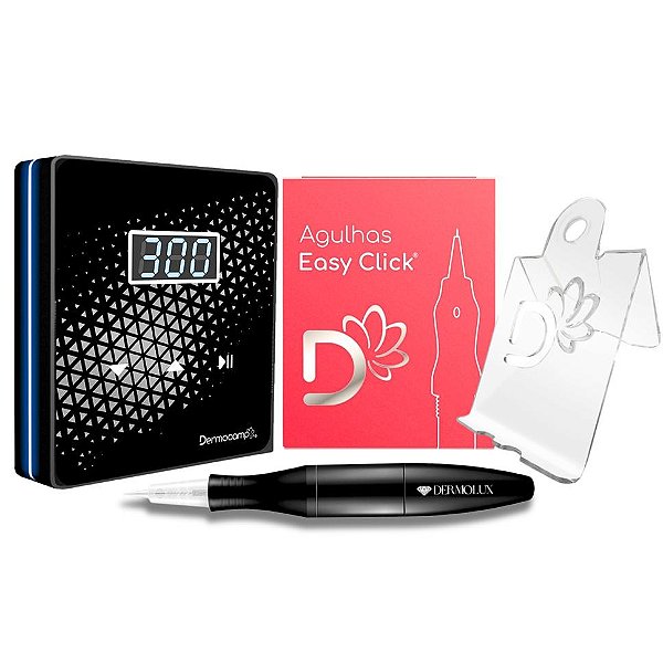 Dermografo Dermolux + Ctrl Slim + Agulhas + Brinde Dermocamp