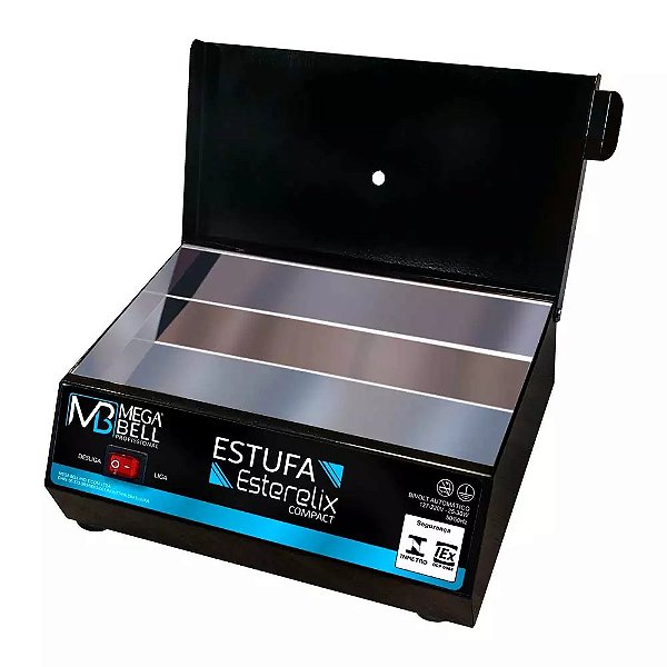 Estufa Mega Bell Esterelix Inox Compacta Preta 30w Manicure