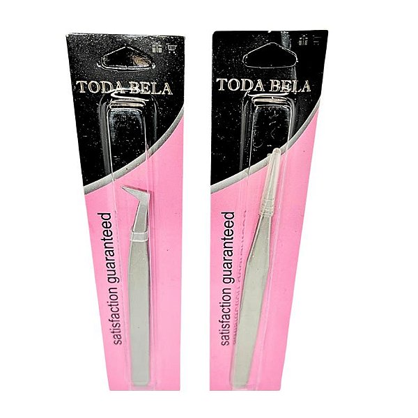 Kit 2 Pinças Toda Bela Para Extensão De Cílios Fio A Fio