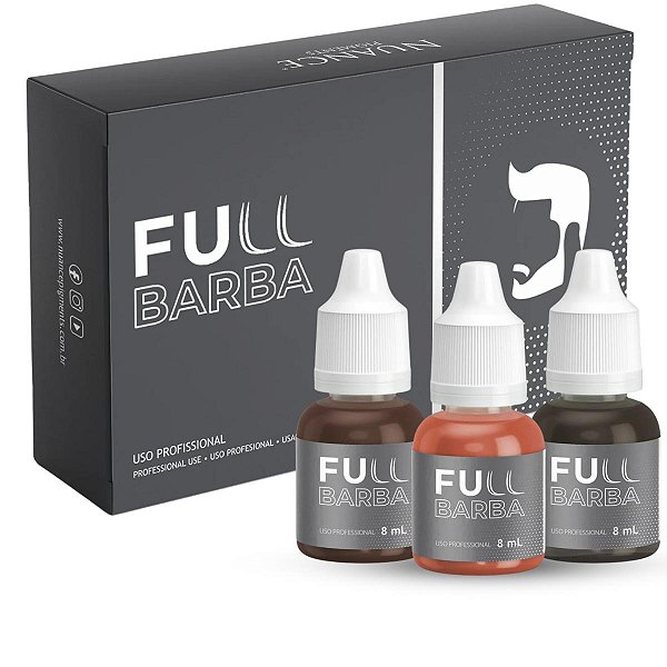 Kit Nuance Full Barba Pigmento Para Micro Inorgânica - 8ml