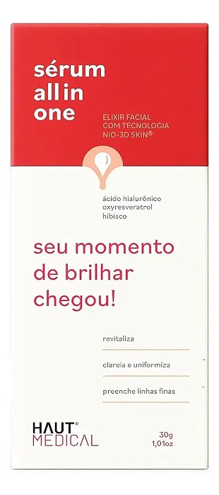 Sérum de revitalização All In One Elixir Facial 30g Haut Medical Nio-3d Skin
