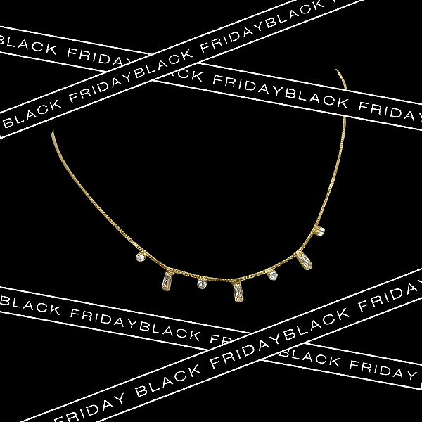 Colar gotas de zircônia