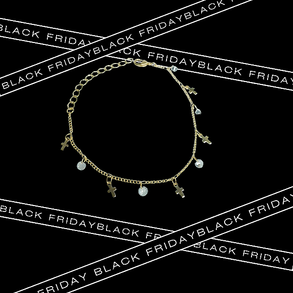 Pulseira de Cruz com Zircônia