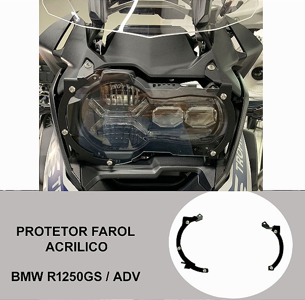 PROTETOR DE FAROL EM ACRILICO BMW R1250GS ADV