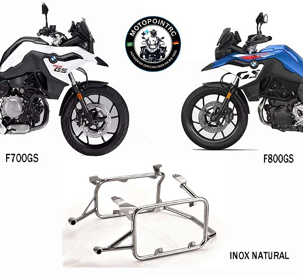 SUPORTE BAUS LATERAIS BMW F750 GS / F800 GS PREMIUM INOX