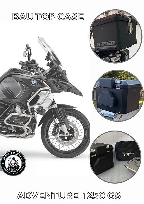 Bau Motopoint 43 ltrs Preto + Suporte Bau BMW GS1250 GS OU ADV