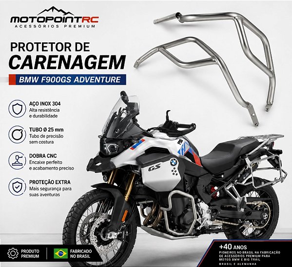 PROTETOR DE CARENAGEM BMW F 900 GS ADVENTURE EM INOX