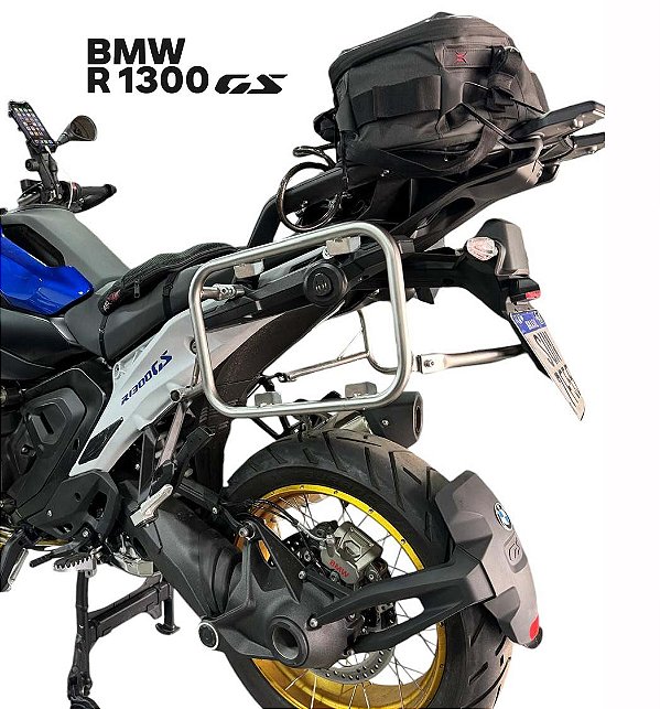 SUPORTE MALAS LATERAIS COM RECORTE EM INOX BMW R1300GS