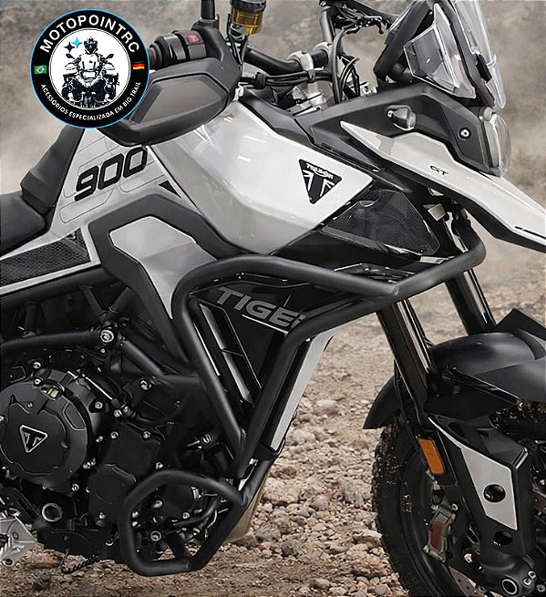 PROTETOR MOTOR E CARENAGEM TIGER 900GT PRO PRETO OU PRATA