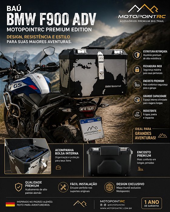 BAU CENTRAL TC 58 litros BMW F900 GS/ADV