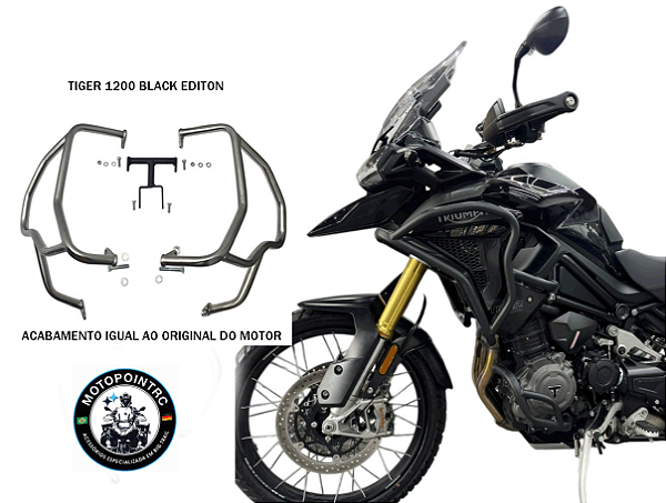 PROTETOR DE CARENAGEM THIUMPH TIGER 1200 BLACK EDITION INOX