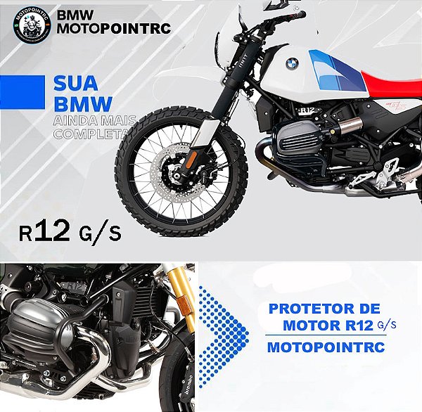 Protetor Motor BMW R12 G/S Preto Motopointrc