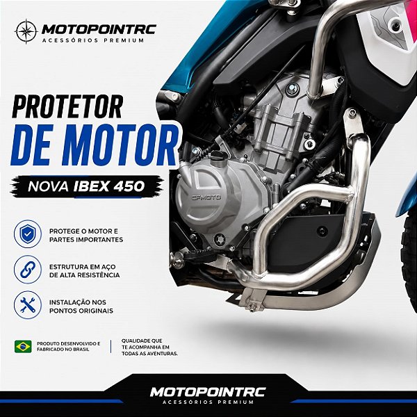 PROTETOR MOTOR CF MOTO IBEX 450 INOX