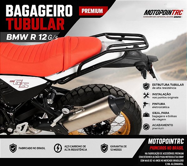BAGAGEIRO TRASEIRO TUBULAR BMW R12 G/s