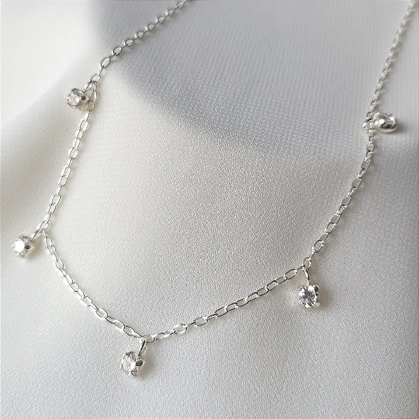 Colar choker zircônia