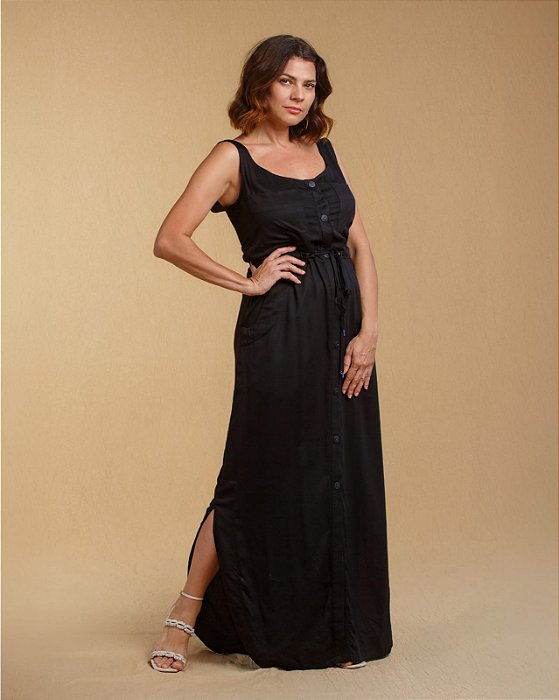 VESTIDO LONGO OSLO PRETO