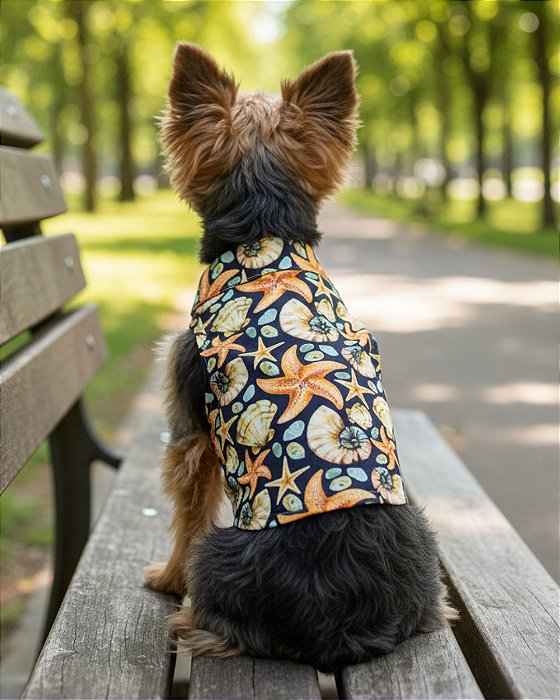 Camisa para Cachorro 100% Algodão - COLEÇÃO FUNDO DO MAR
