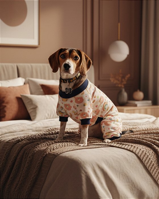 Pijama Pet de Algodão para Cachorro - COLEÇÃO ABELHINHA