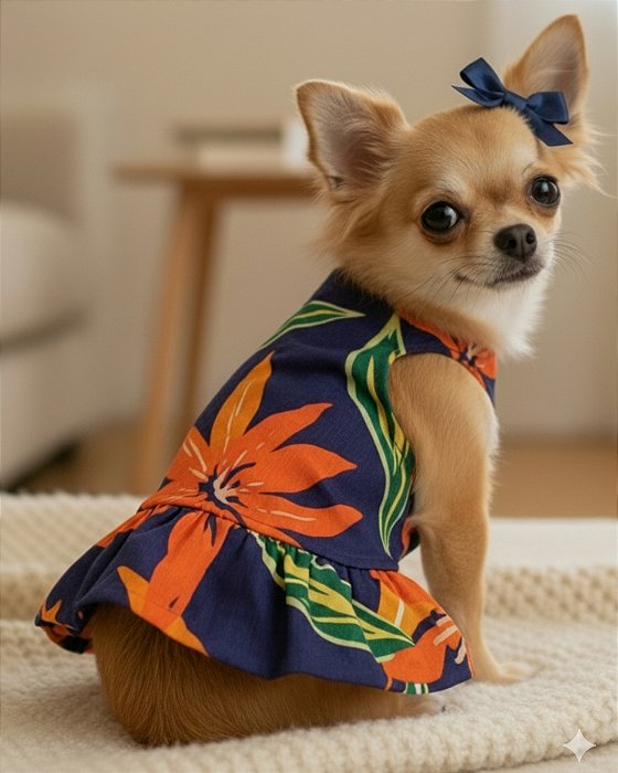 Vestido para Pet Algodão - COLEÇÃO ALOHA